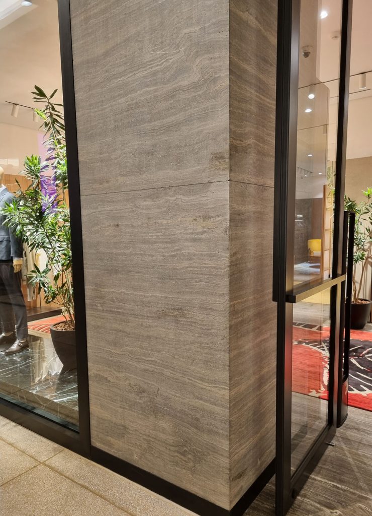 Loja Brioni Shopping Cidade Jardim São Paulo Travertino Silver Stone Marmi Boutique